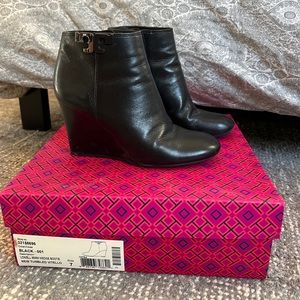 Tory Burch Black Leather Booties